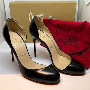 Authentic Christian Louboutin “Helmour” 100 black leather